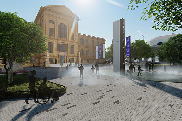 Ze zanedbaného prostoru před muzeem na Florenci vznikne náměstí. Tak bude vypadat